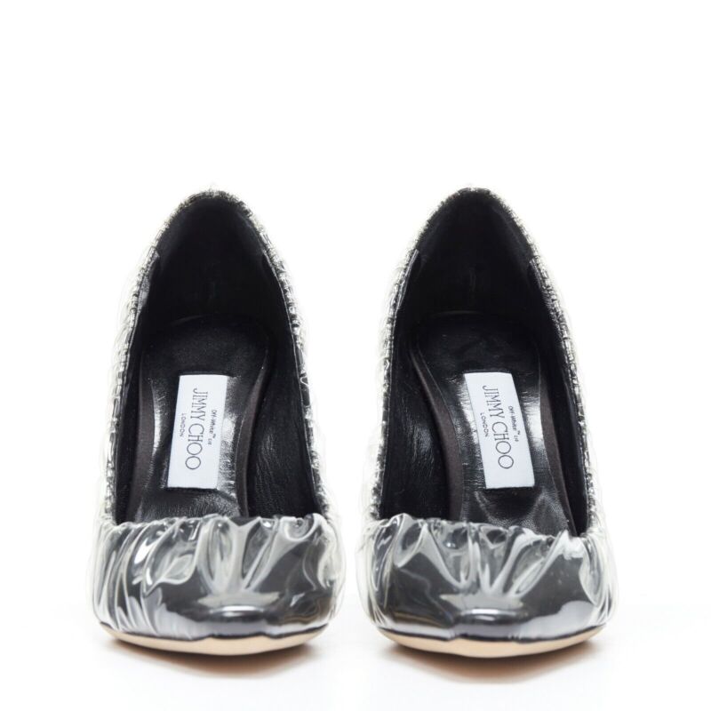 Jimmy Choo Transparent Ruche Heels - Image 6