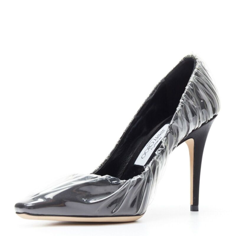 Jimmy Choo Transparent Ruche Heels - 4