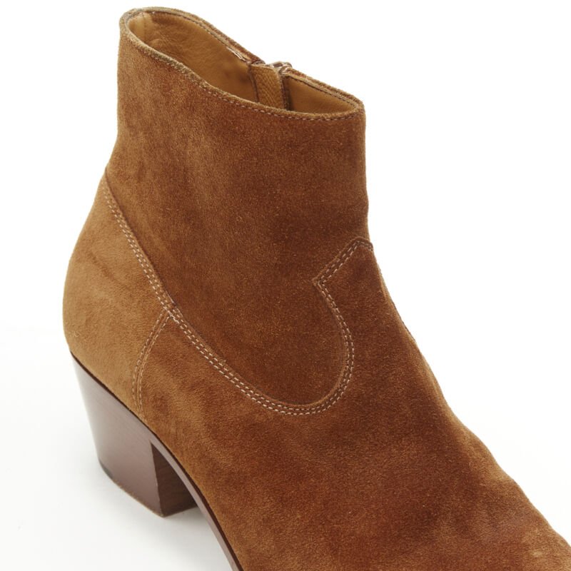 Saint Laurent Almond Toe Cuban Bootie - Image 10