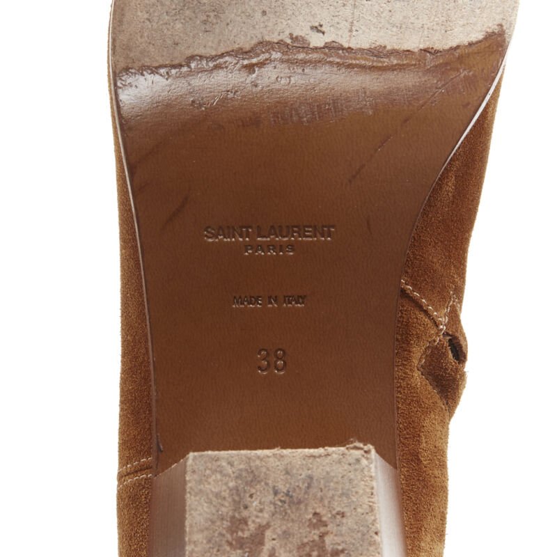 Saint Laurent Almond Toe Cuban Bootie - Image 14