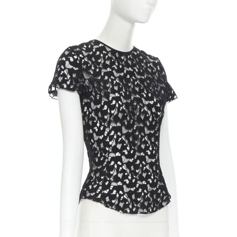 Nina Ricci Sheer Lace Tee - Image 6