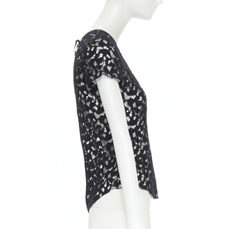 Nina Ricci Sheer Lace Tee - 4