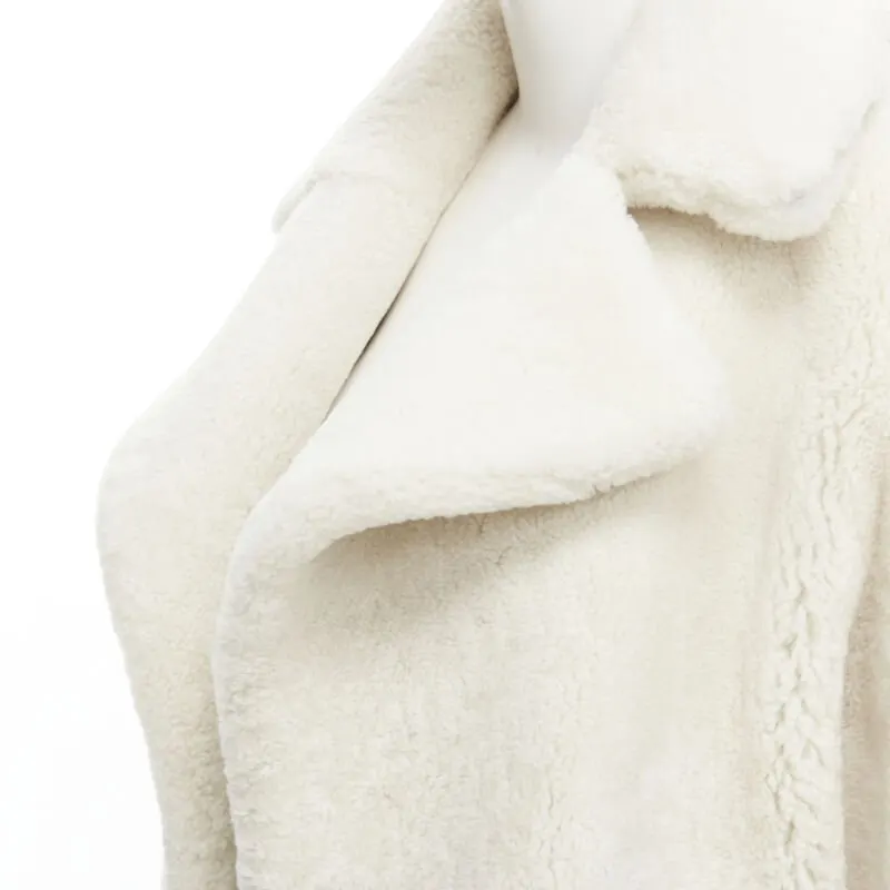 Martin Grant Oversized Teddy Coat White Leather Never worn - Back View