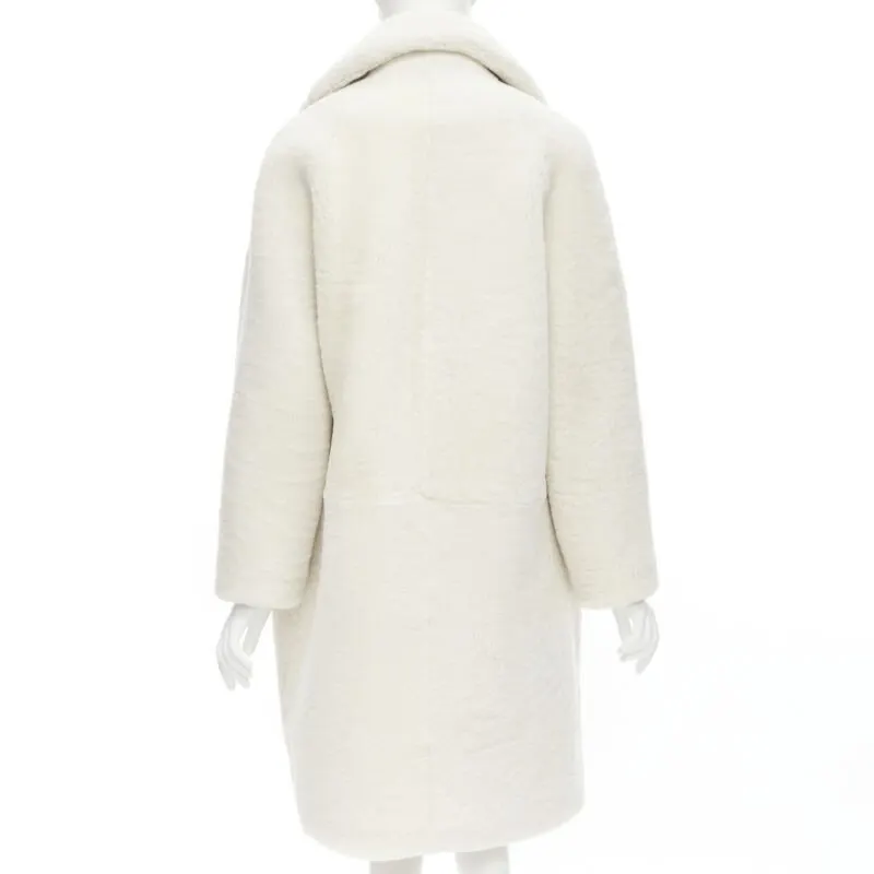 Martin Grant Oversized Teddy Coat White Leather Never worn - Box View
