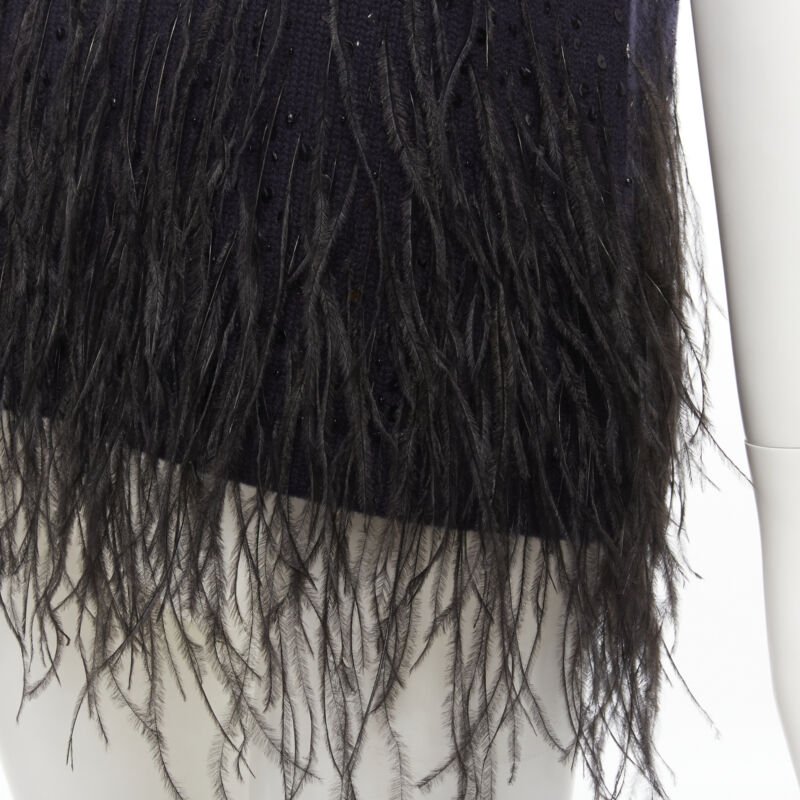 Michael Kors Feather Embellished Sweater - Back view