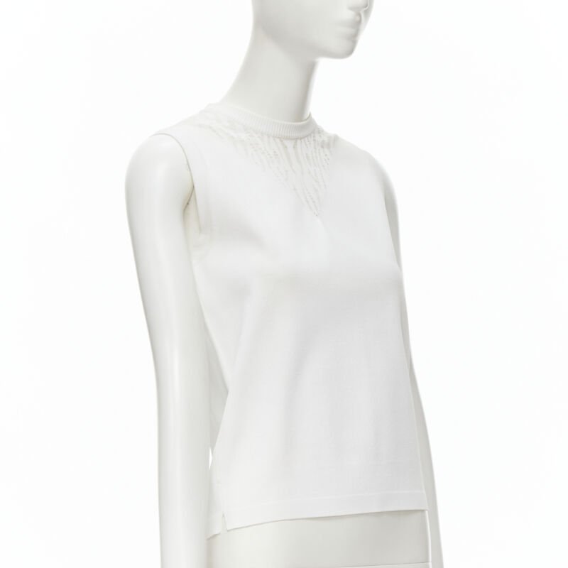 Louis Vuitton White Sleeveless Top - Image 6