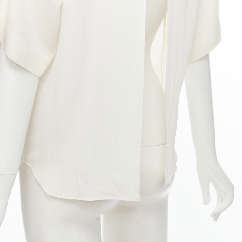 Chloe Split Back Silk Top - Back view