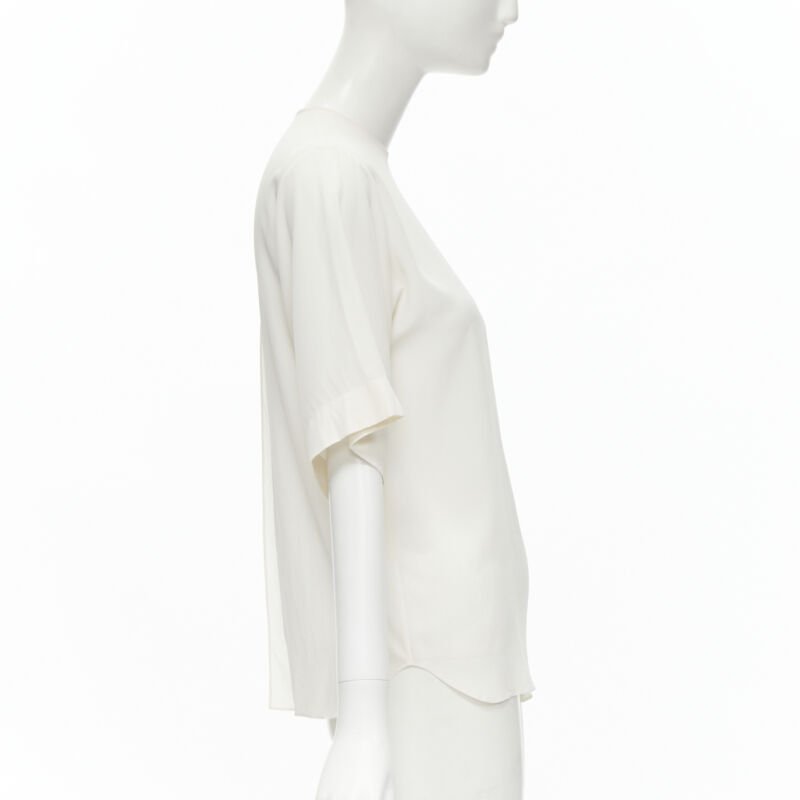 Chloe Split Back Silk Top - 4