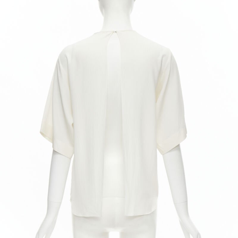 Chloe Split Back Silk Top - Side view