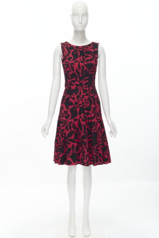 Oscar De La Renta Panelled Flared Dress - Image 12