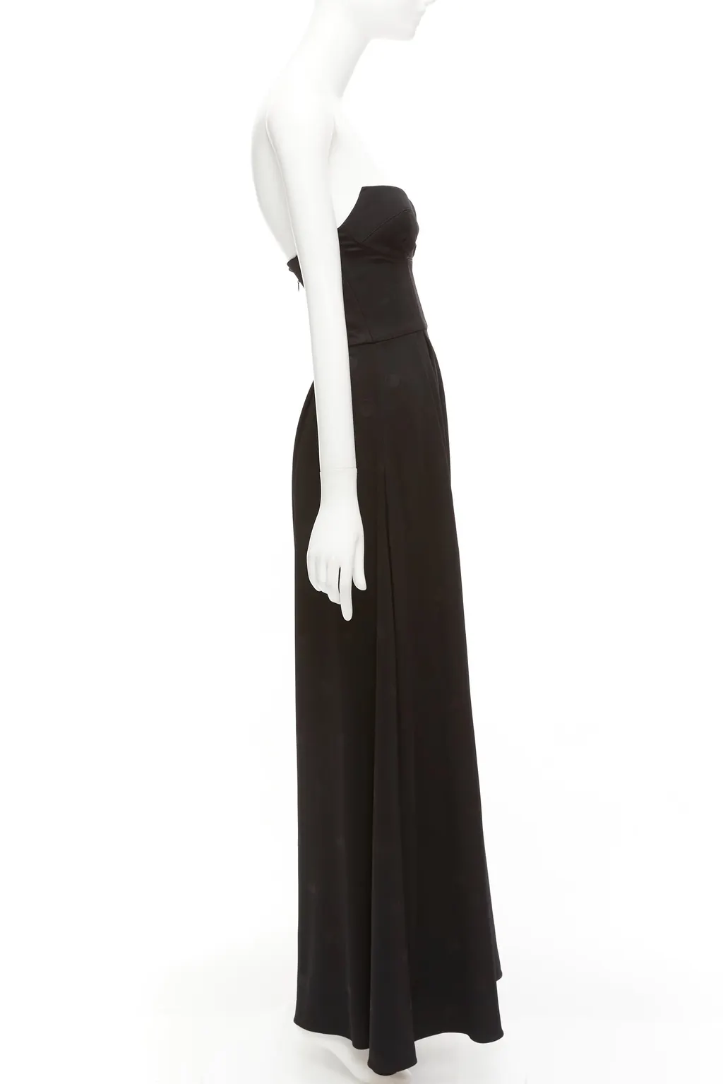 Brandon Maxwell Dotted Corset Jumpsuit Black Viscose Never worn - Model View
