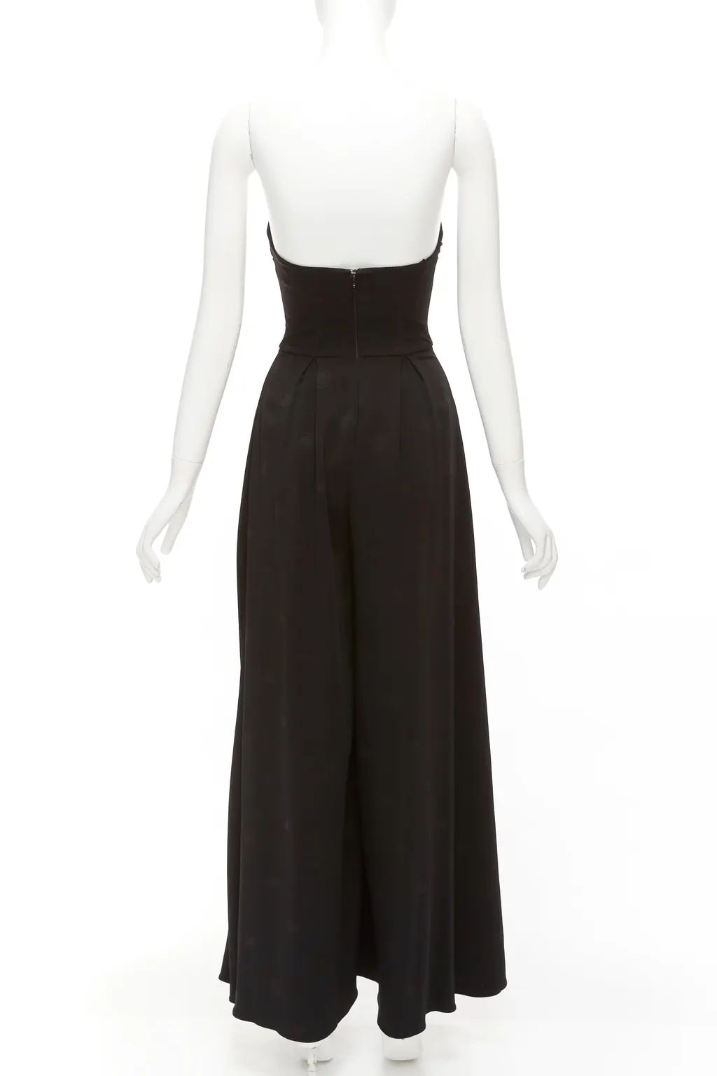 Brandon Maxwell Dotted Corset Jumpsuit Black Viscose Never worn - Box View