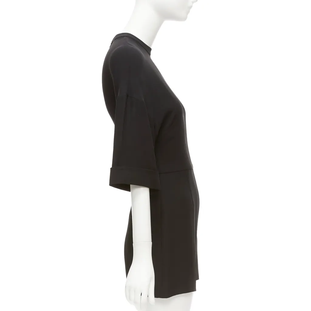 Valentino Silk Bell Playsuit Black Silk Very good - Model View