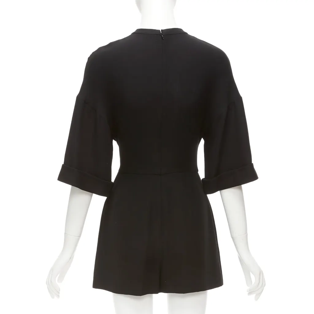 Valentino Silk Bell Playsuit Black Silk Very good - Box View