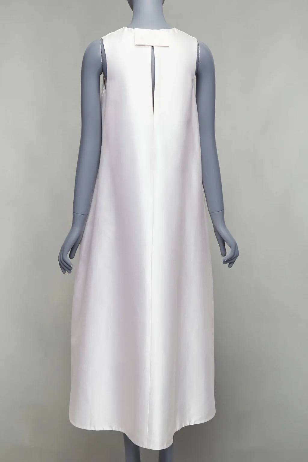 Melitta Baumeister Bow Back Tent Dress Beige Silk Good - Box View