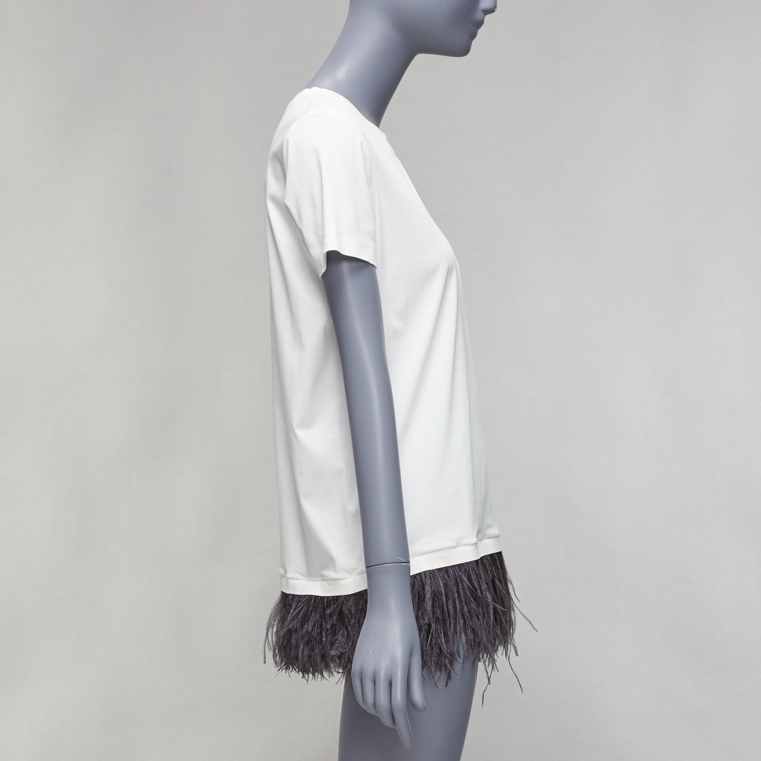 Jil Sander Feather Trim Tee - 4