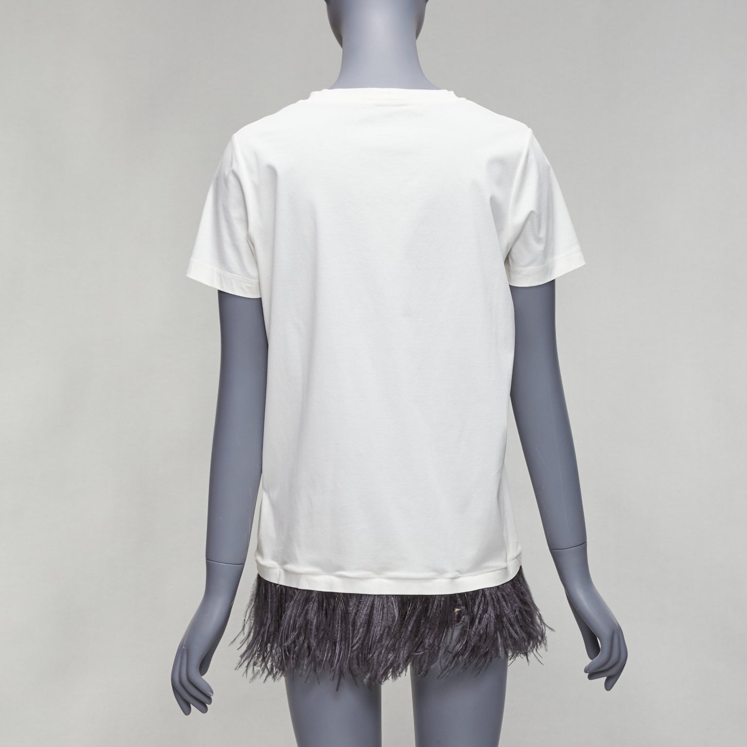 Jil Sander Feather Trim Tee - Side view