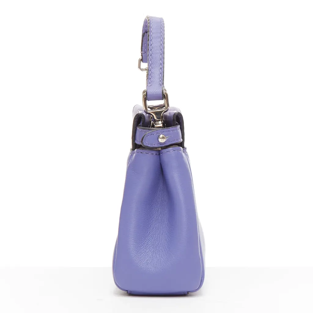 Fendi Peekaboo Micro Purple Leather Good - Model View