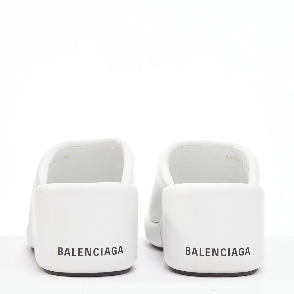 Balenciaga Rise White Leather Good - Back View