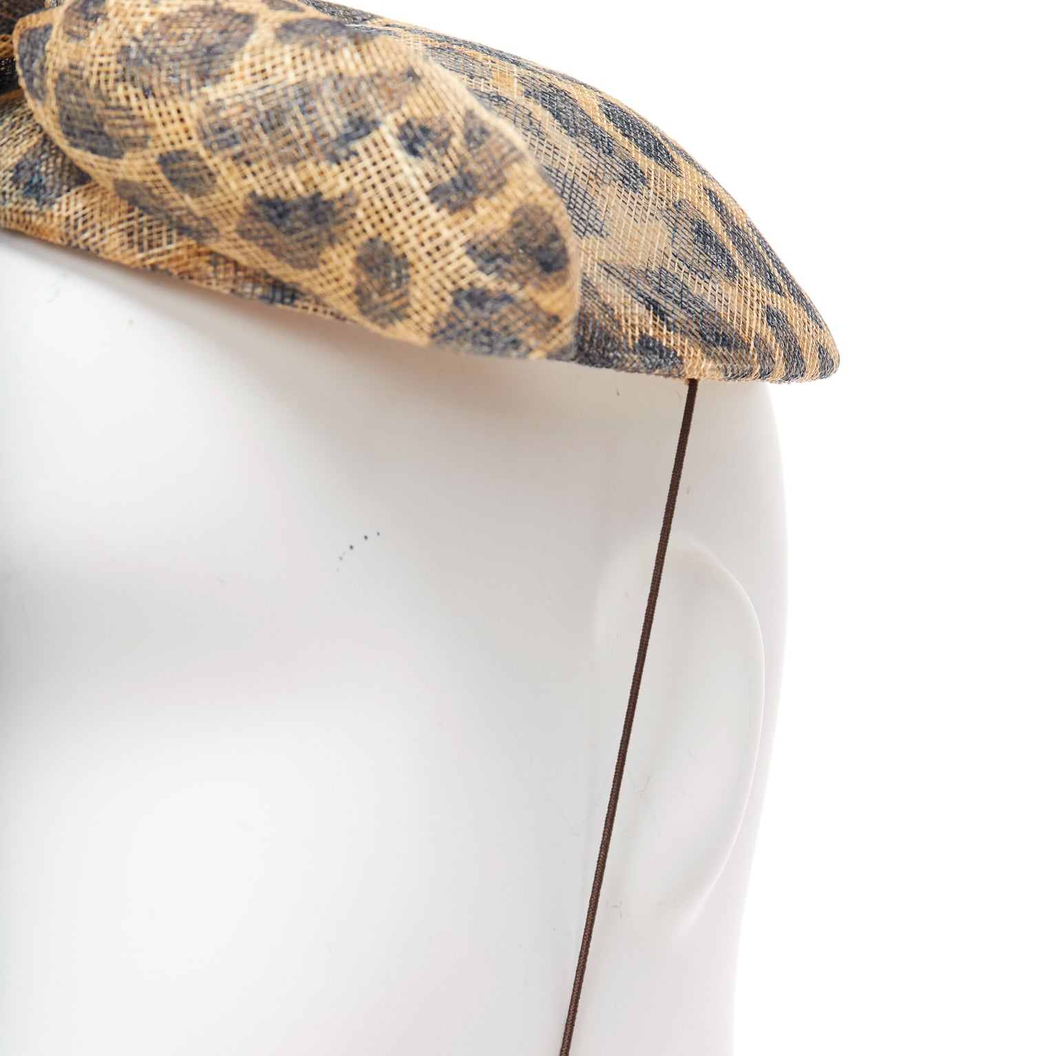 Marie Mercie Leopard Bow Fascinator - Detail 2