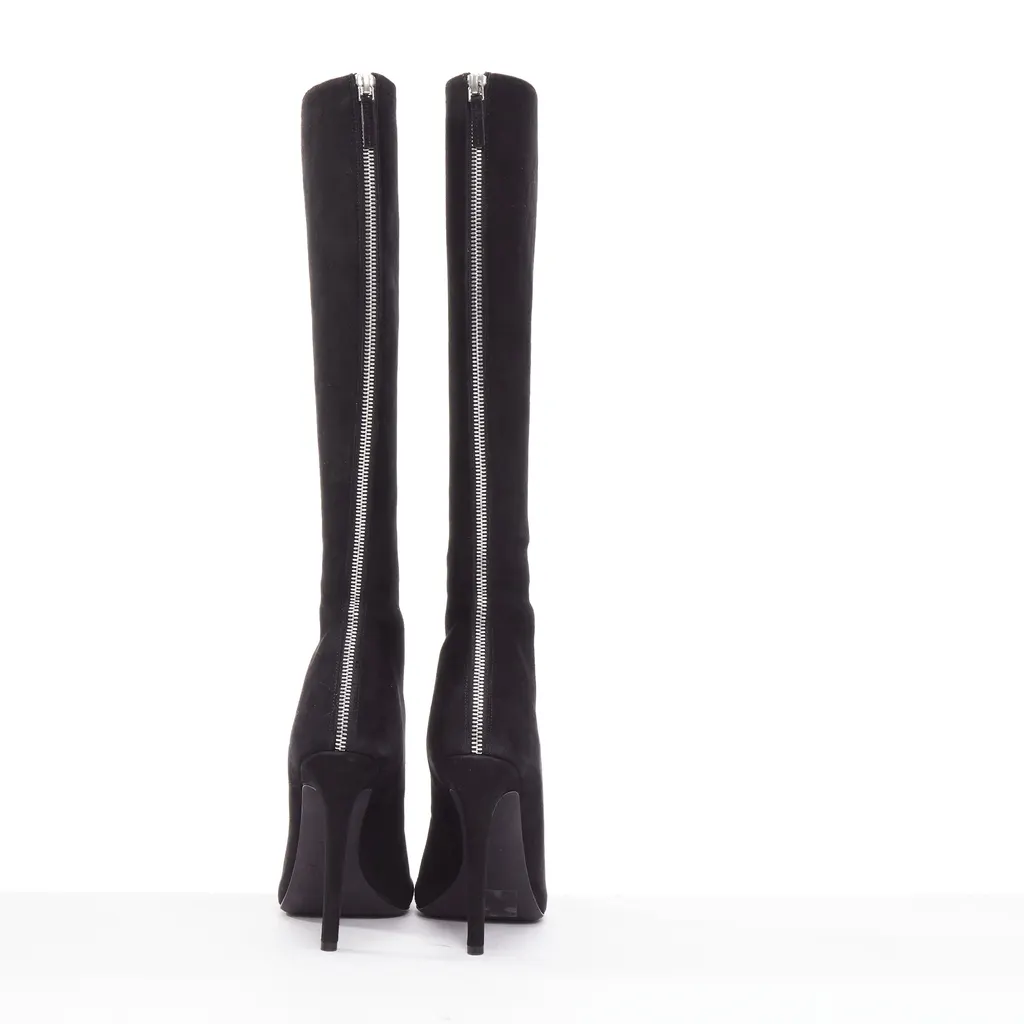 Giambattista Valli Criss Cross Boots Black Leather Very good - Box View