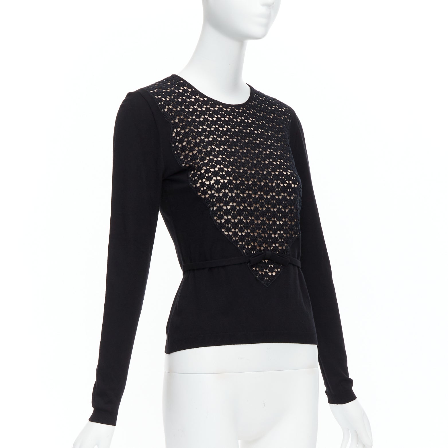 Giambattista Valli Overlay Bow Lace Sweater - Image 6