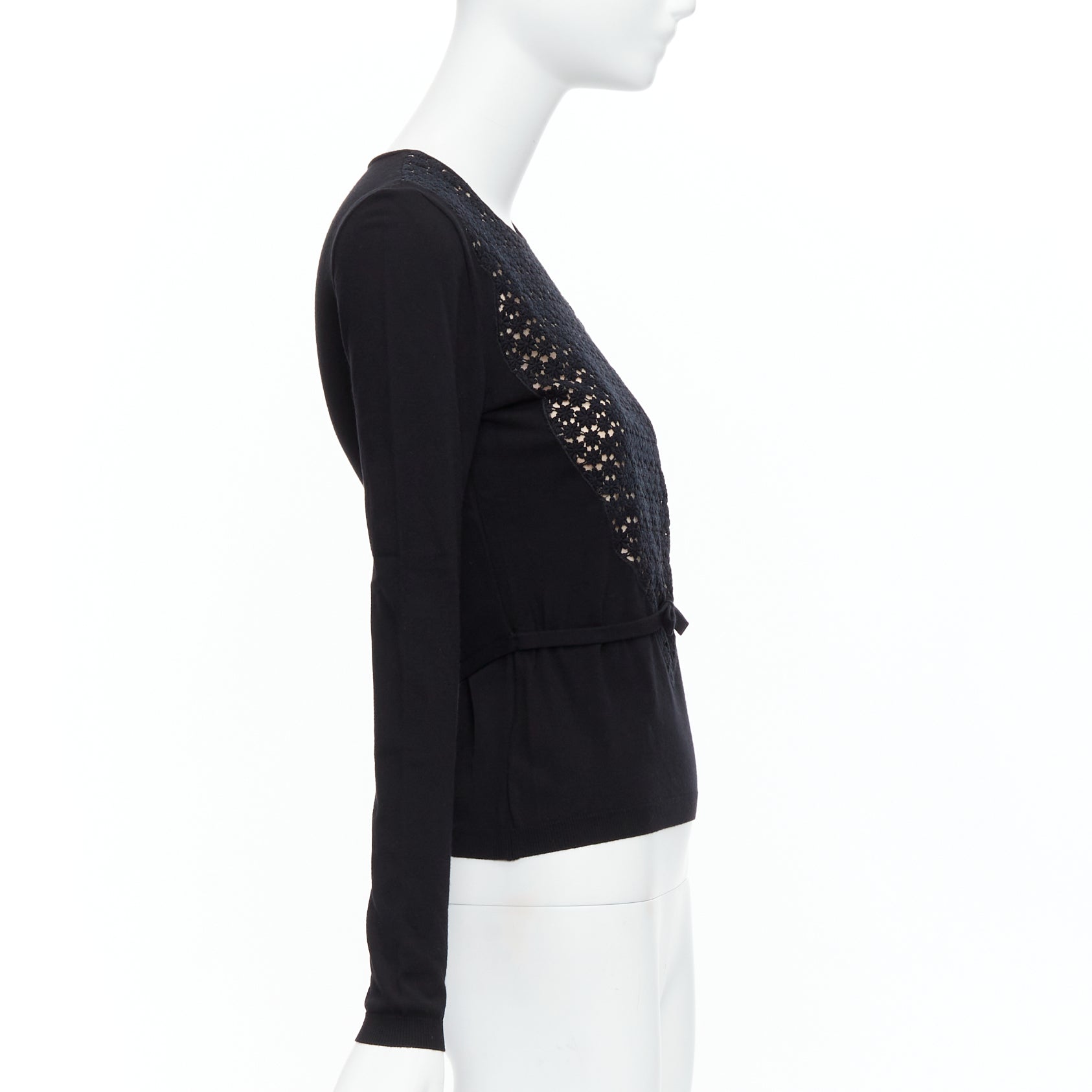 Giambattista Valli Overlay Bow Lace Sweater - 4