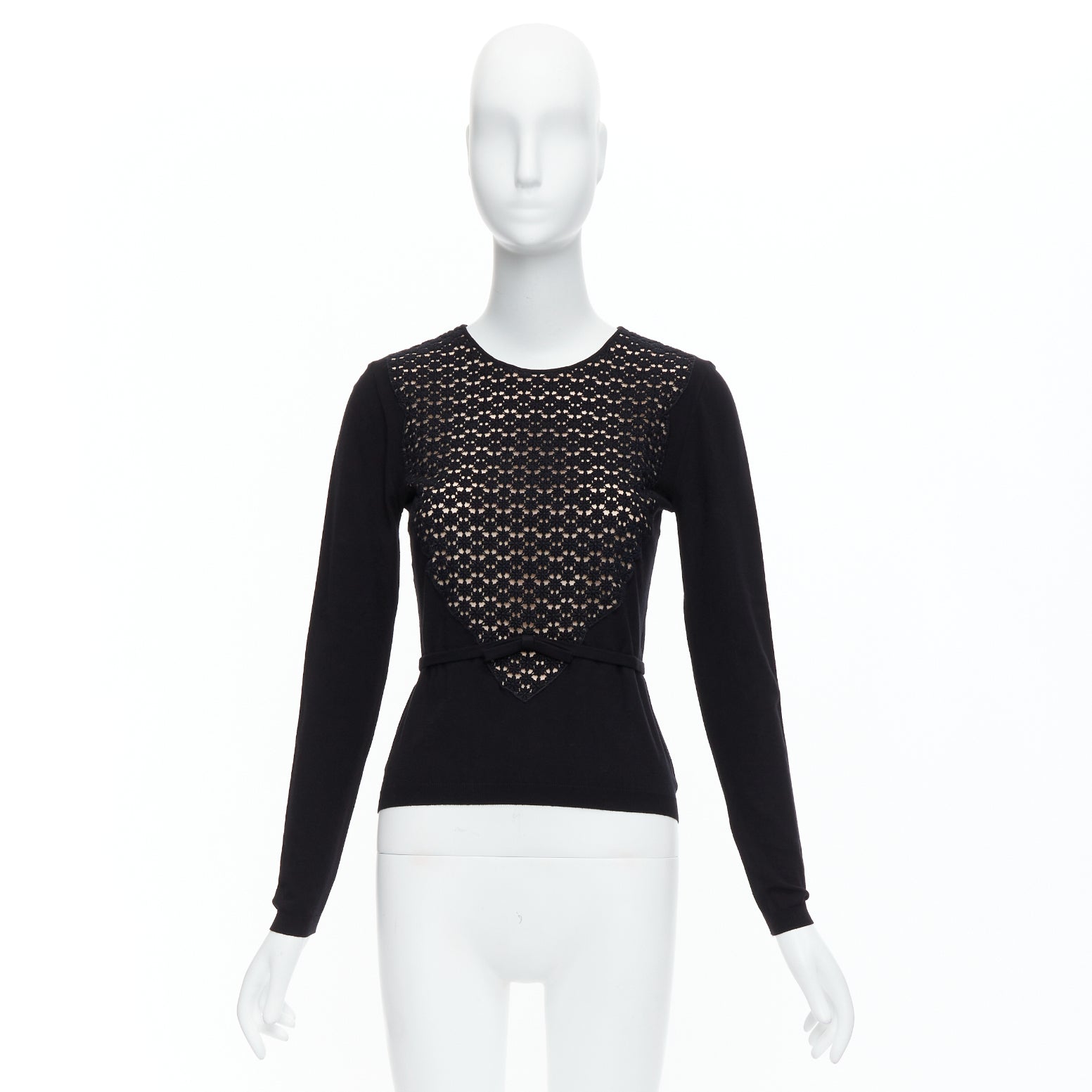 Giambattista Valli Overlay Bow Lace Sweater - Image 11