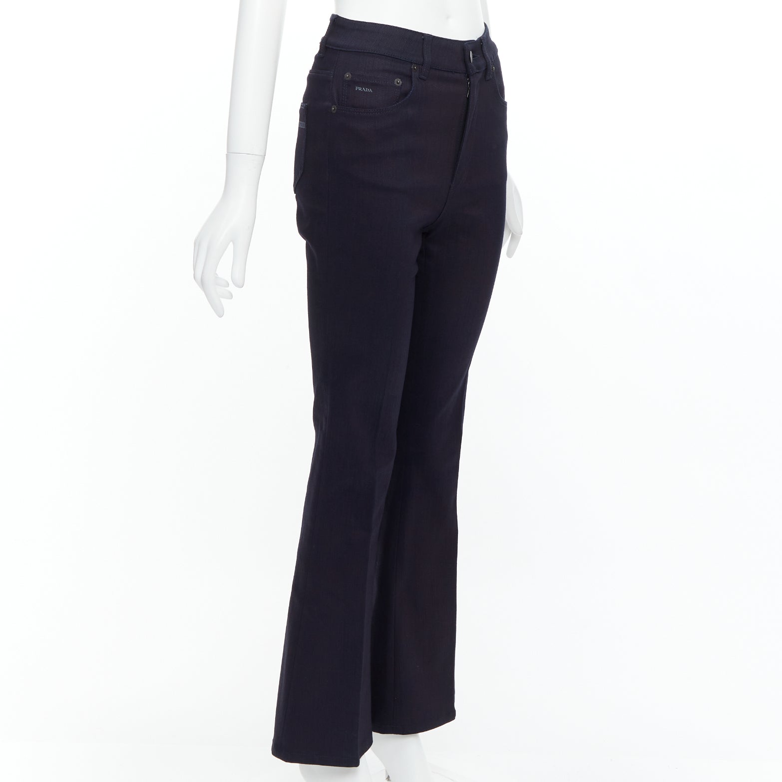 Prada Logo Flare Jeans - Image 6
