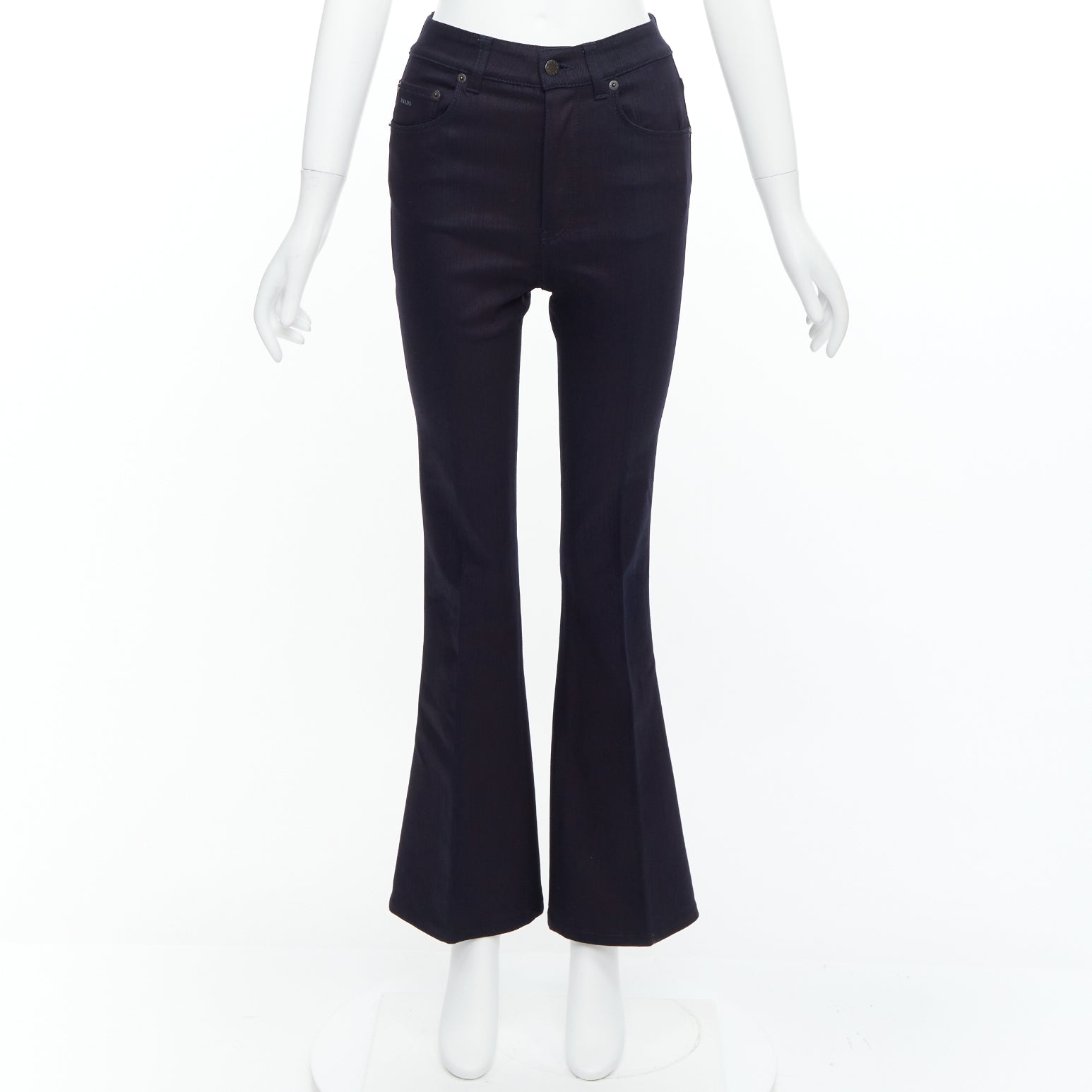 Prada Logo Flare Jeans - Image 11