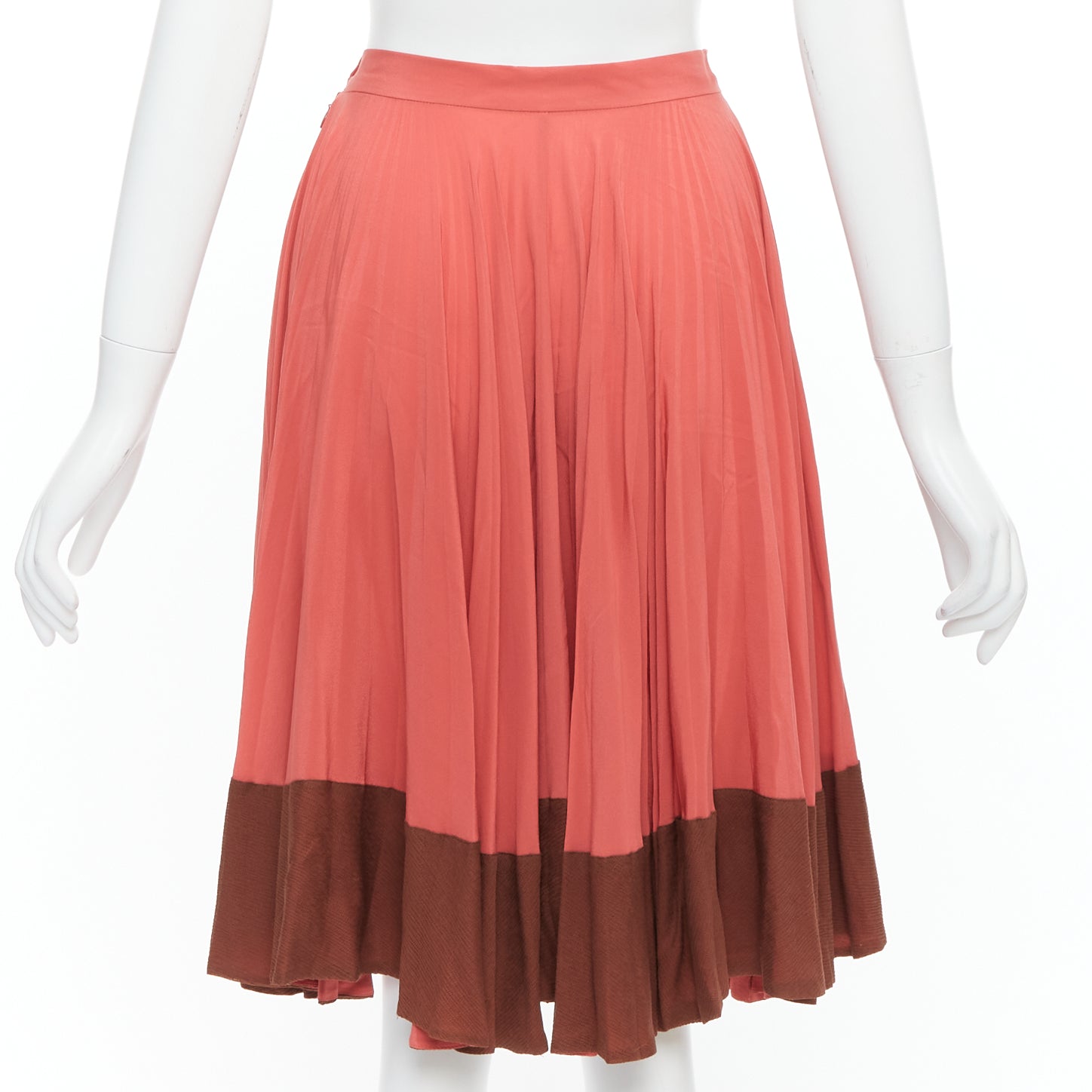 Fendi Colorblock Pleated Skirt - Side view
