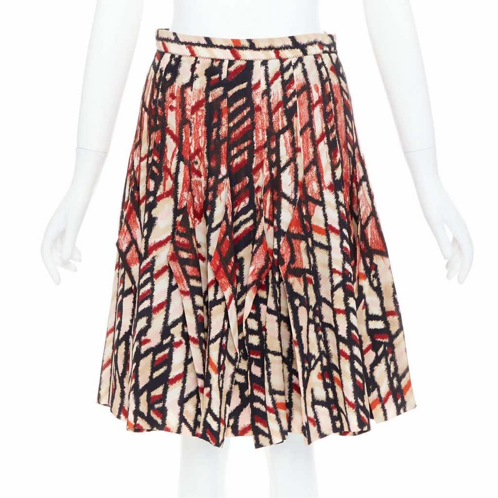 Bottega Veneta Abstract Pleated Skirt