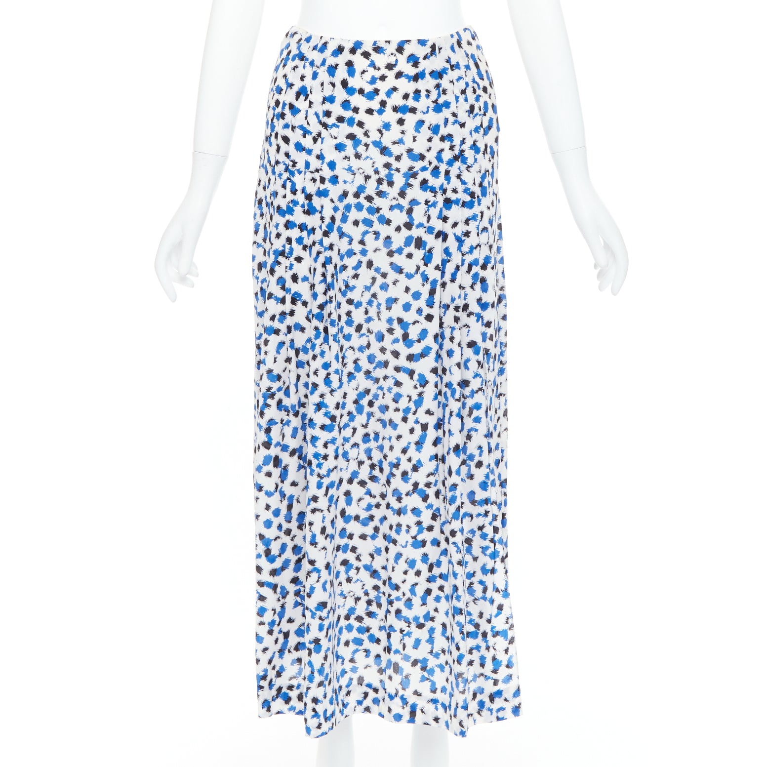 Oscar De La Renta Abstract Pleated Skirt