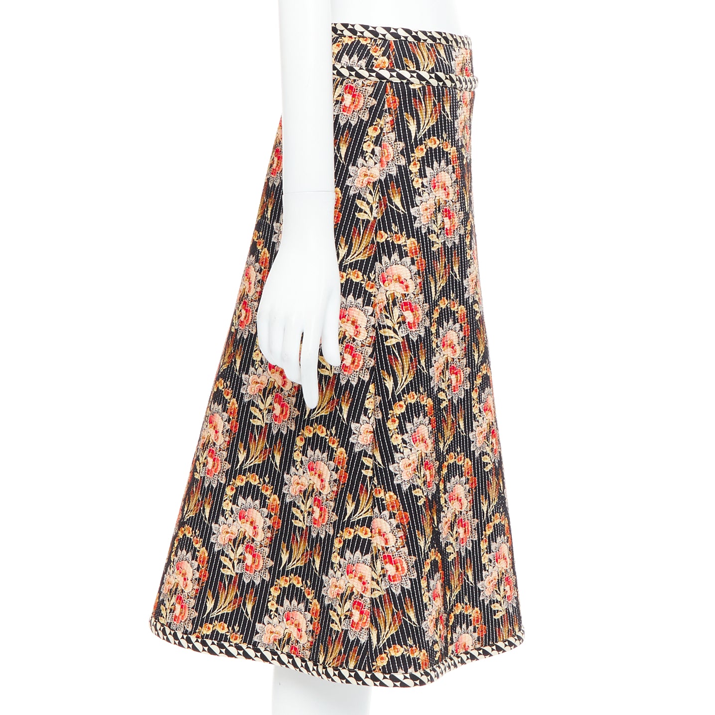 Oscar De La Renta Floral Quilted Skirt - 4