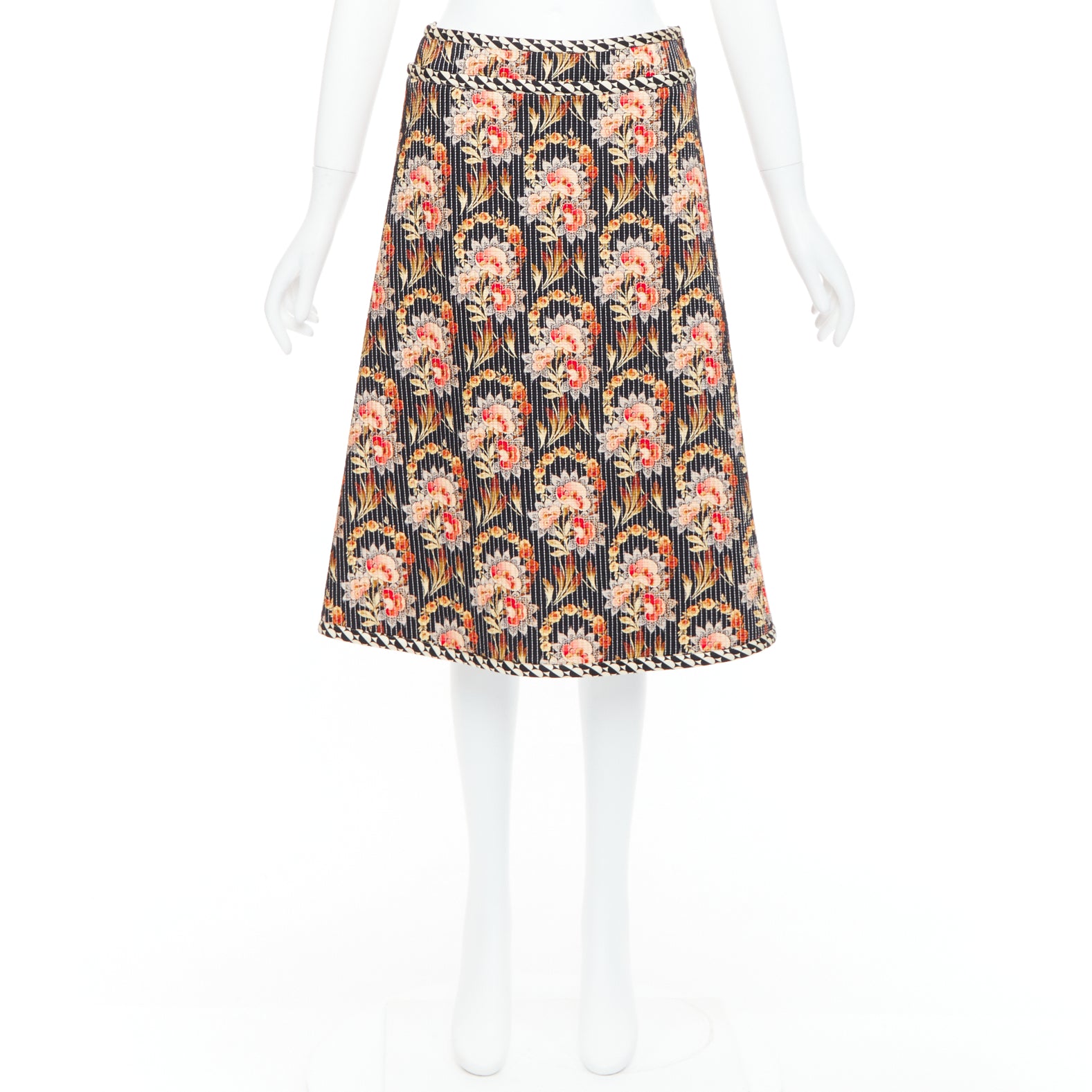 Oscar De La Renta Floral Quilted Skirt - Image 11