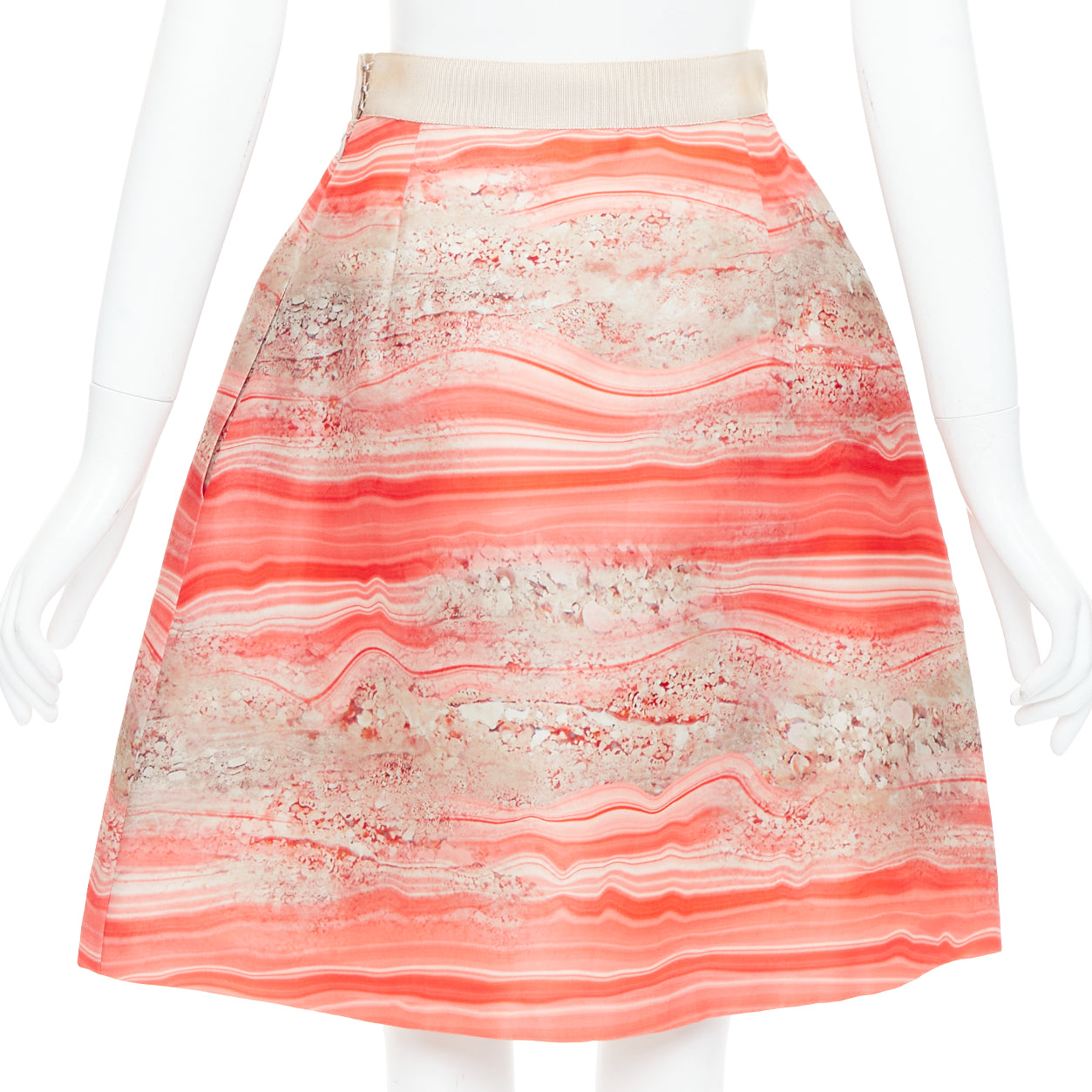 Giambattista Valli Marble A-line Skirt - Side view