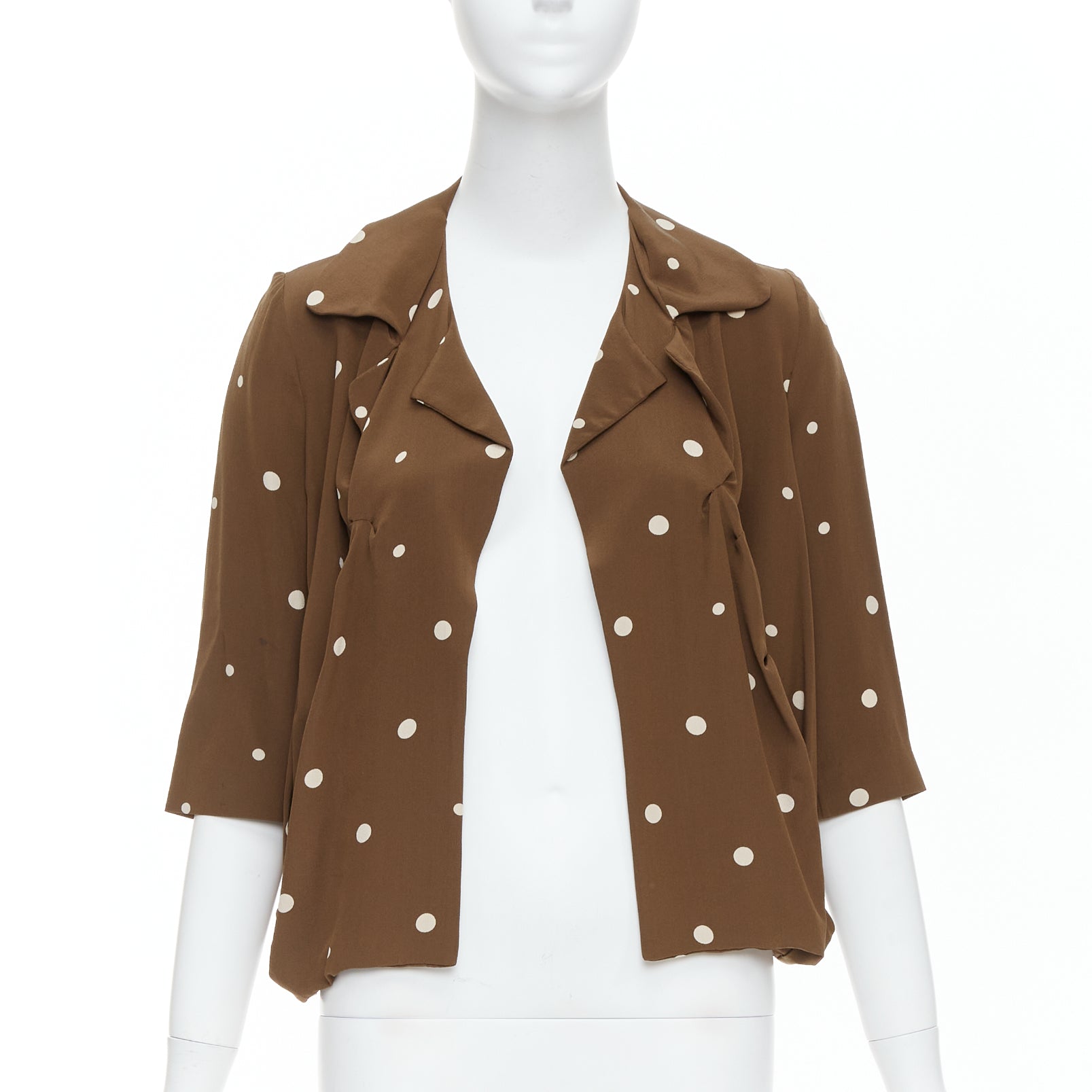 Marni Brown Polka Dot Blazer