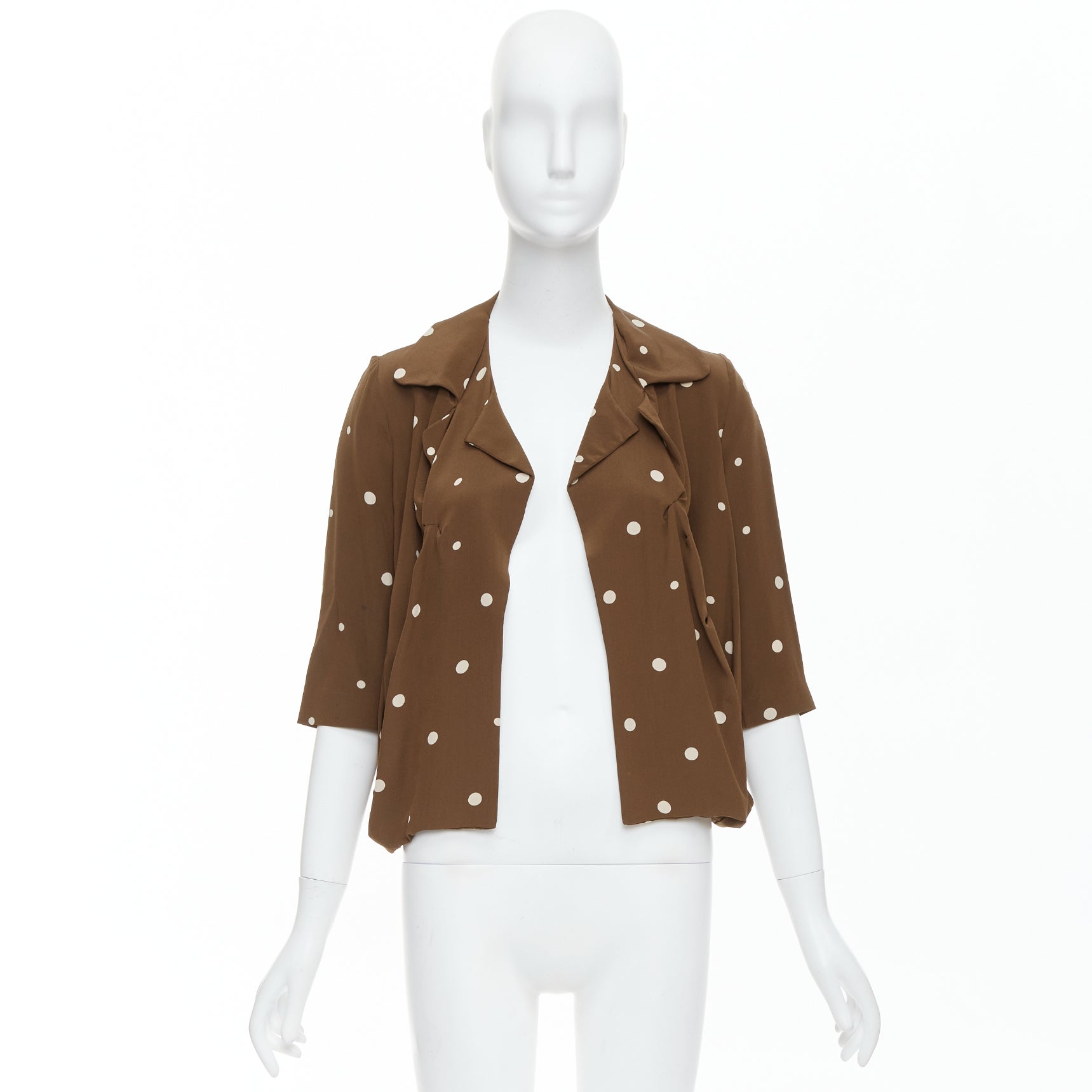 Marni Brown Polka Dot Blazer - Image 11
