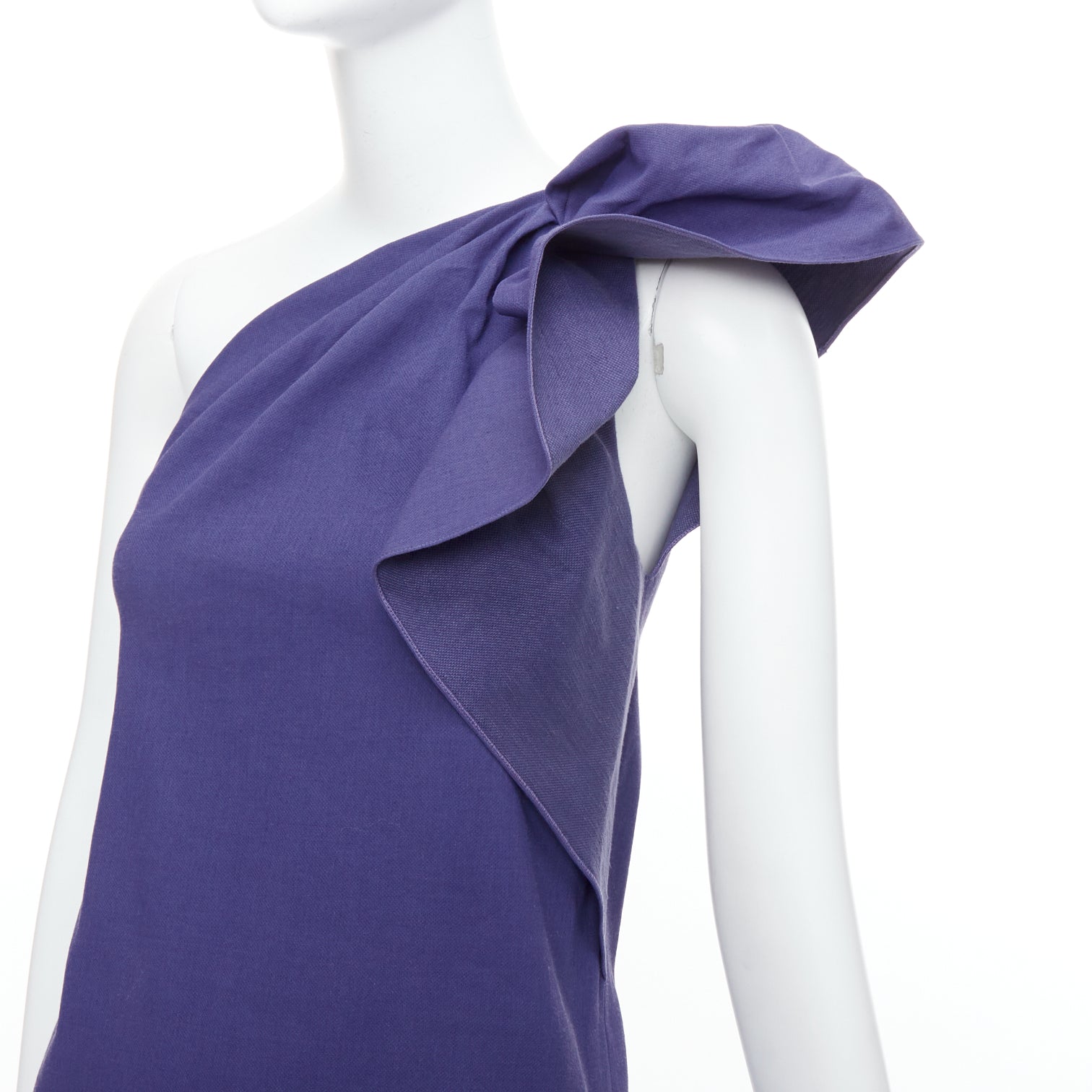 Lanvin One Shoulder Ruffle Dress - Back view