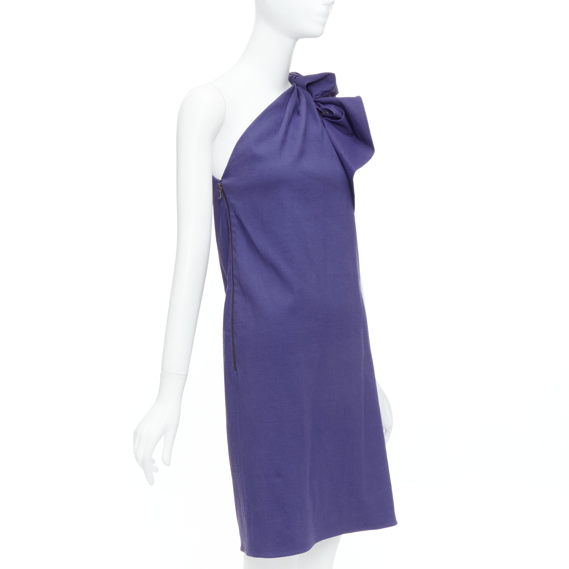 Lanvin One Shoulder Ruffle Dress - Image 6