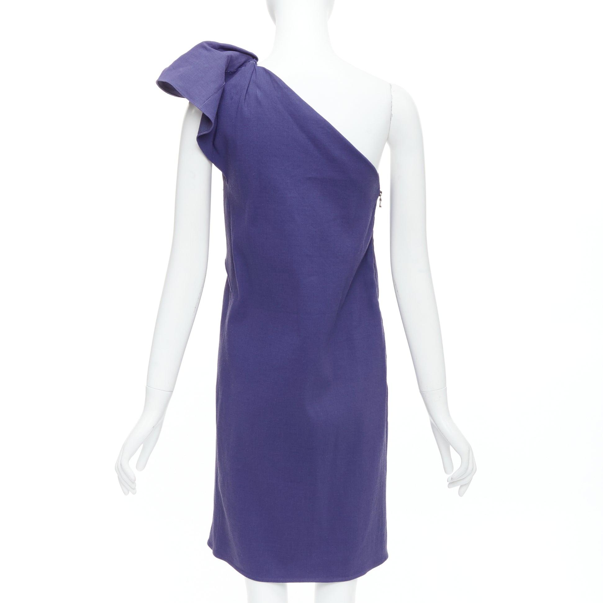 Lanvin One Shoulder Ruffle Dress - Side view