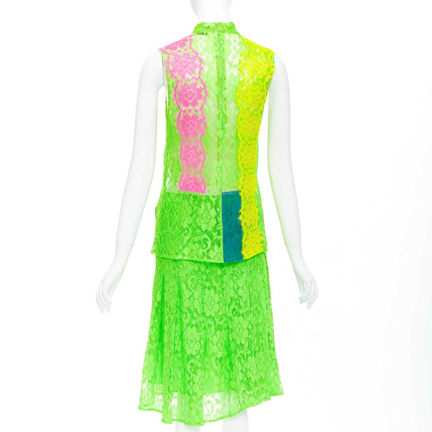 Christopher Kane PVC Lace Skirt Set - Side view