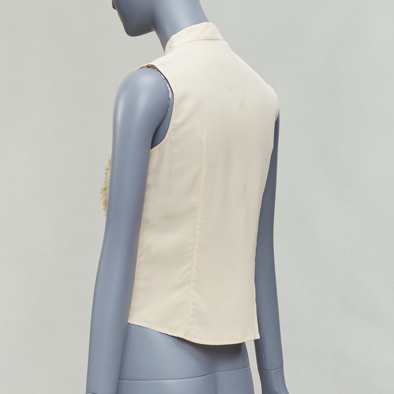 Prada Ruffle Sleeveless Shirt - Detail 1