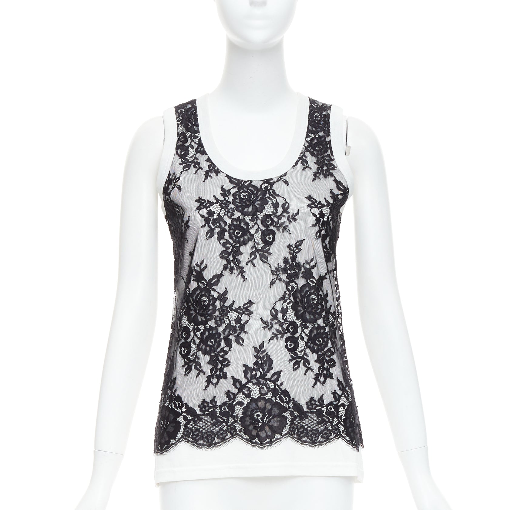 Dolce & Gabbana Lace Overlay Tank