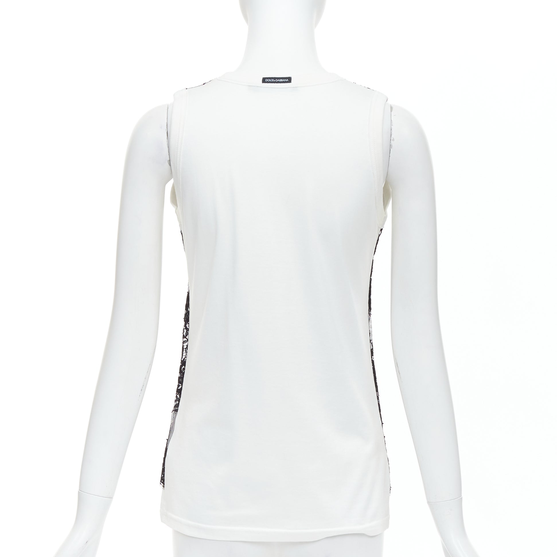 Dolce & Gabbana Lace Overlay Tank - Side view