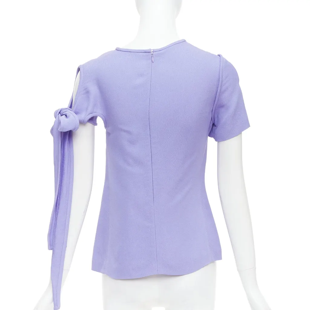 Celine Tie Sleeve Top Purple Viscose Very good - Box View
