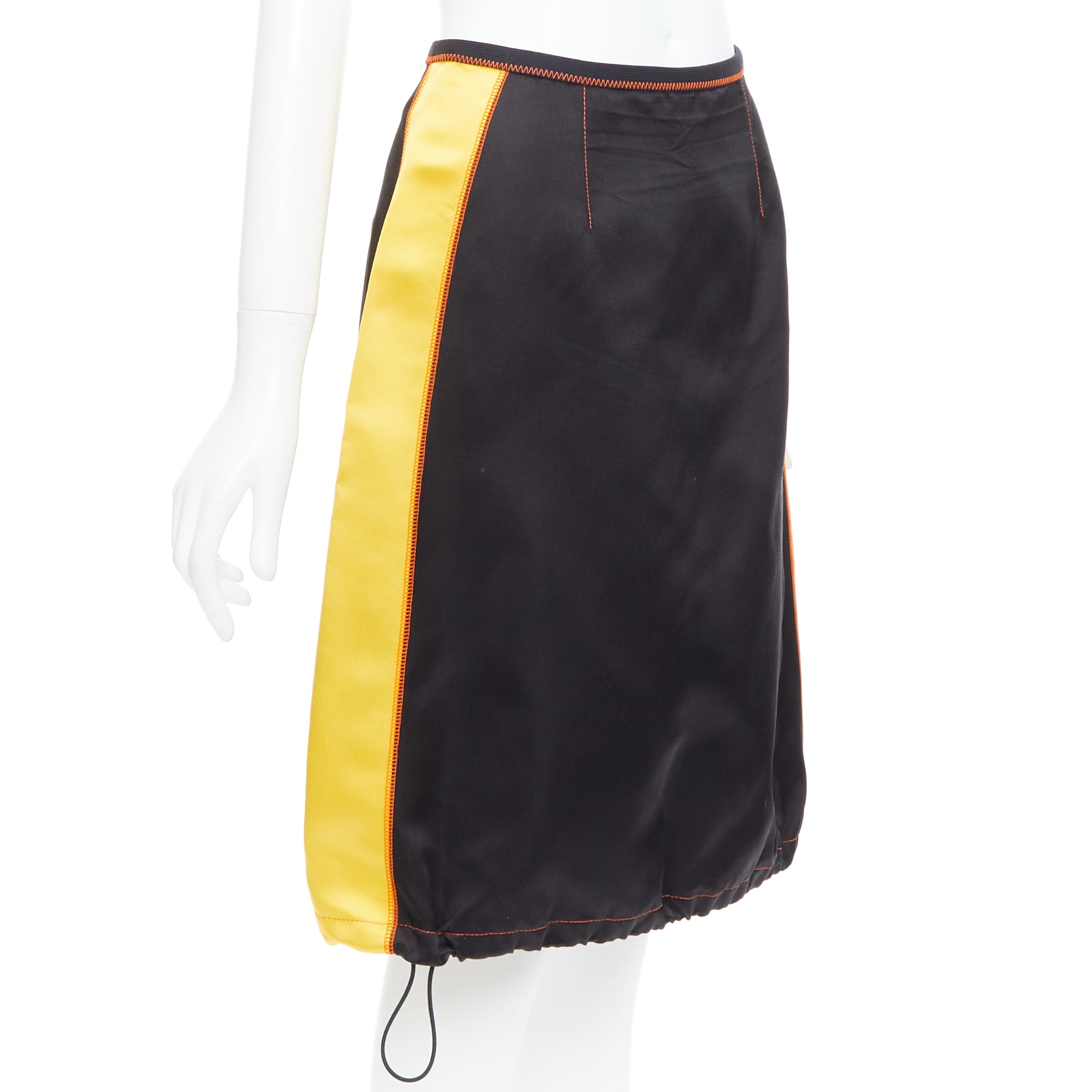 Prada Drawstring Colorblock Skirt