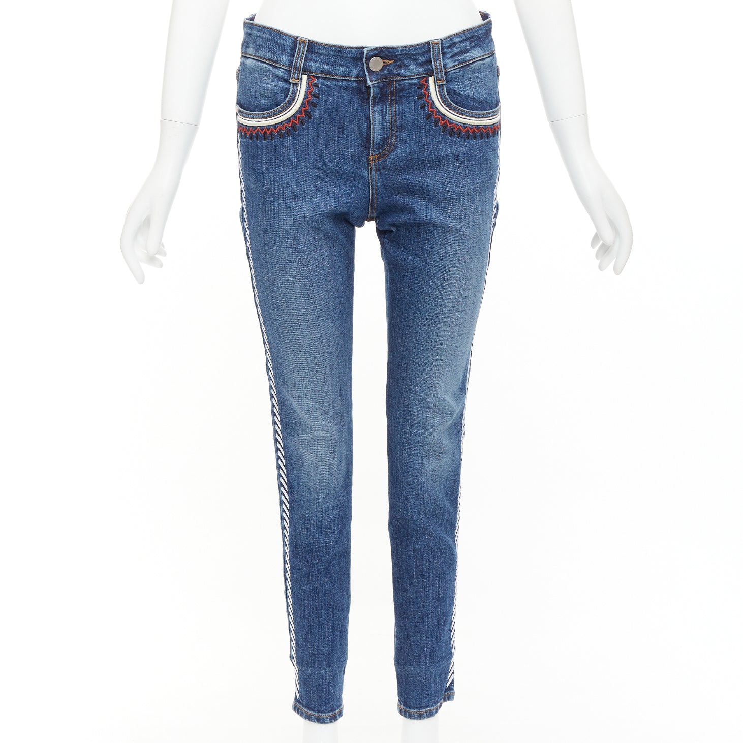 Stella Mccartney Embroidery Cropped Jeans