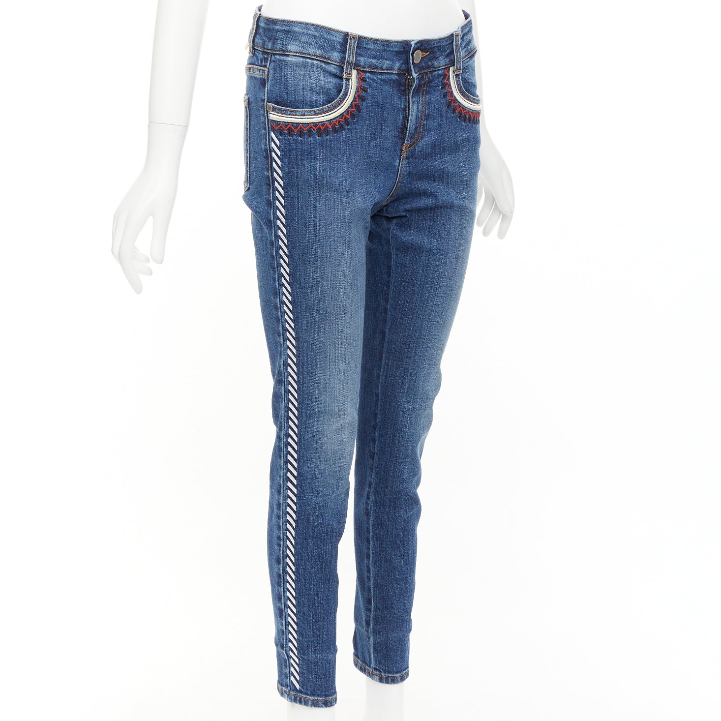 Stella Mccartney Embroidery Cropped Jeans - Image 6