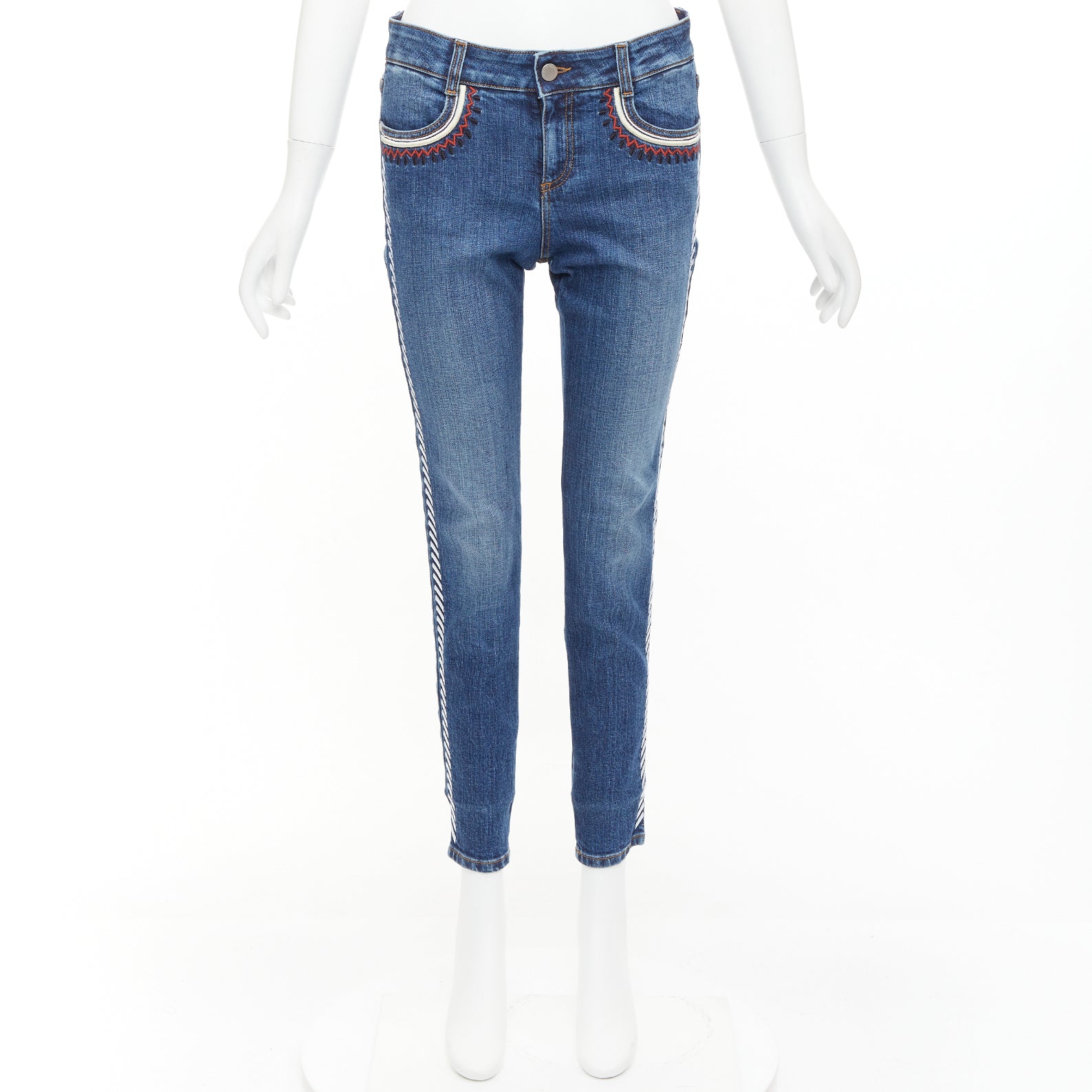 Stella Mccartney Embroidery Cropped Jeans - Image 11